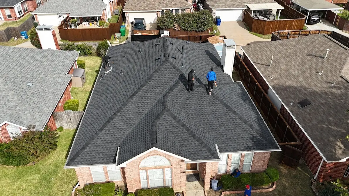 Slate & Tile Roof Repair work in progress on a Southaven property